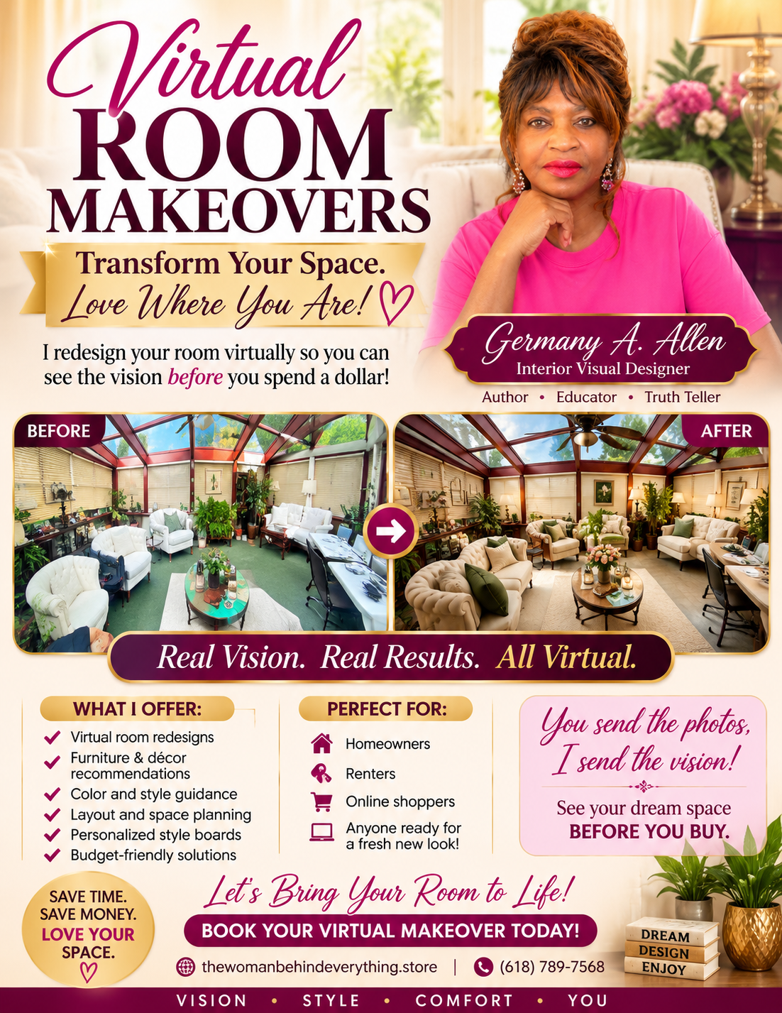 Virtual Room Makeover flyer